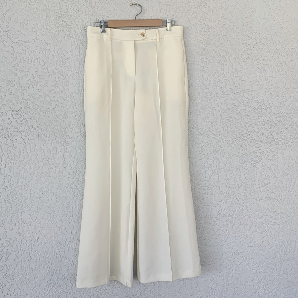 ASTP The Label cream color wide leg trousers with pockets size M